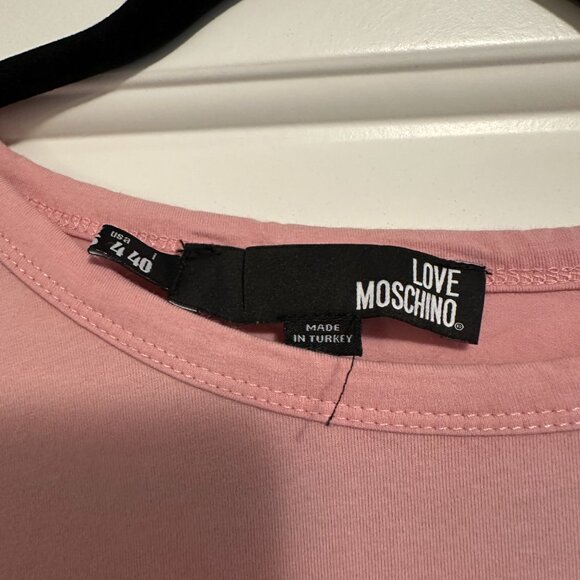 LOVE MOSCHINO "It's A Good Day" Pink T-Shirt - Picture 3 of 3